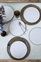 Hermia X00019019 Juego de Platos de Servicio de Gres Blanco Mate (6 Piezas)